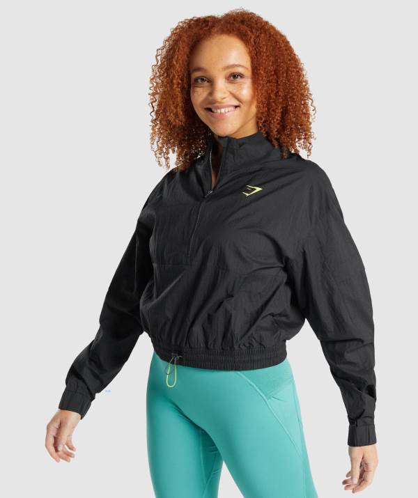 Damske Bundy Gymshark Pulse Woven Čierne | EA5924603